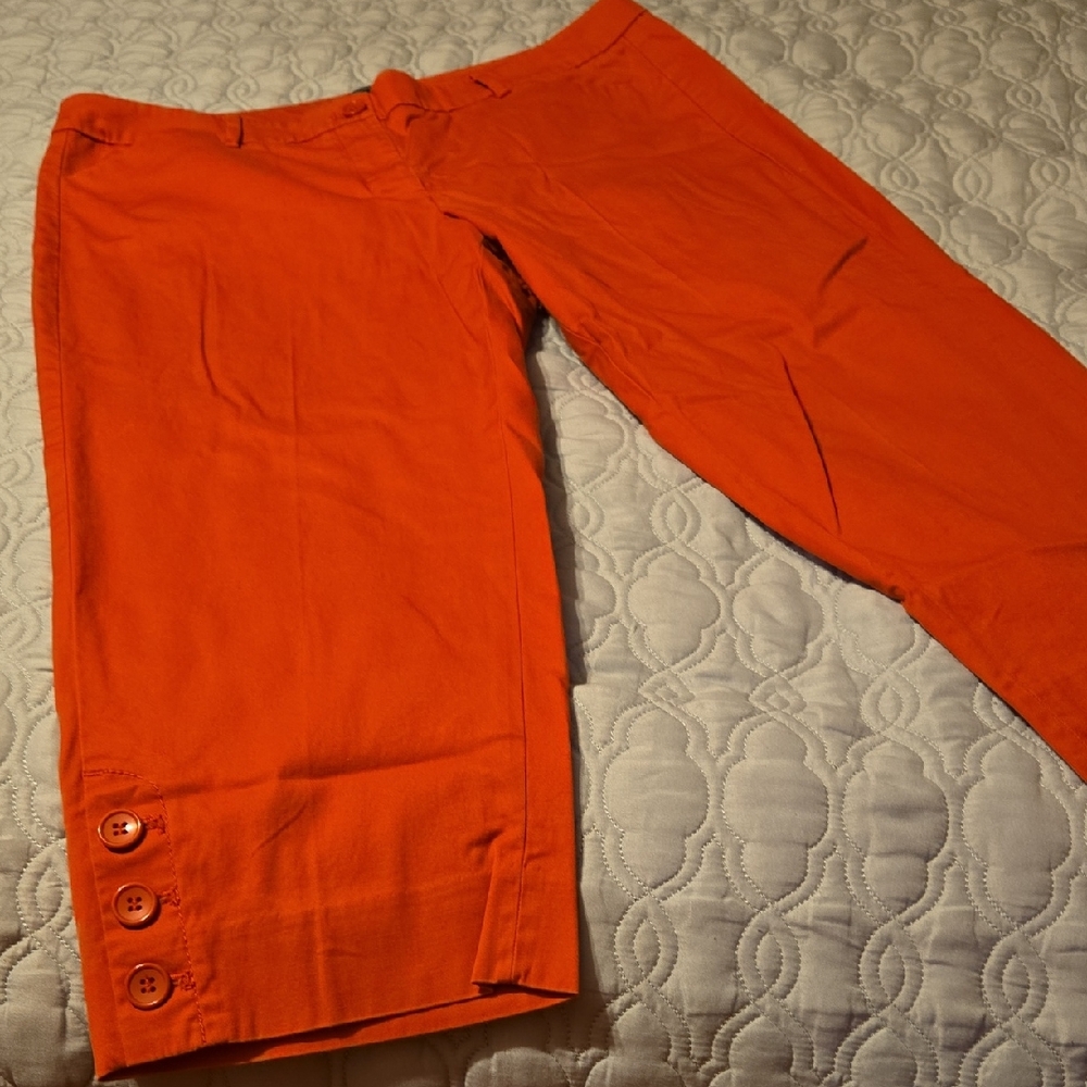 Talbots Dark Coral The Perfect Skimmer Capri Pants